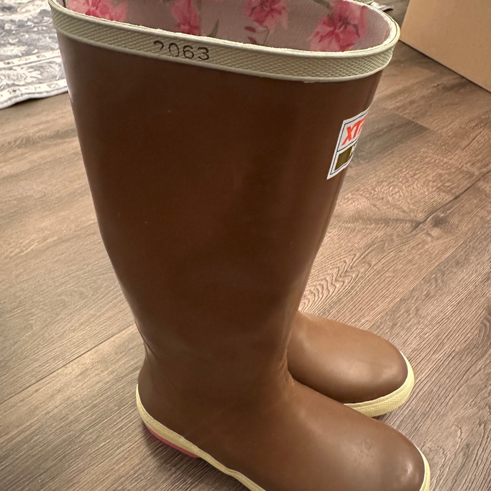 Brown Tall Rubber Boots